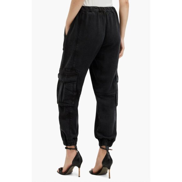 AllSaints Frieda Twill Cargo Joggers • Black • US 2 / UK 6 • NWOT (Altered) - Picture 4 of 13